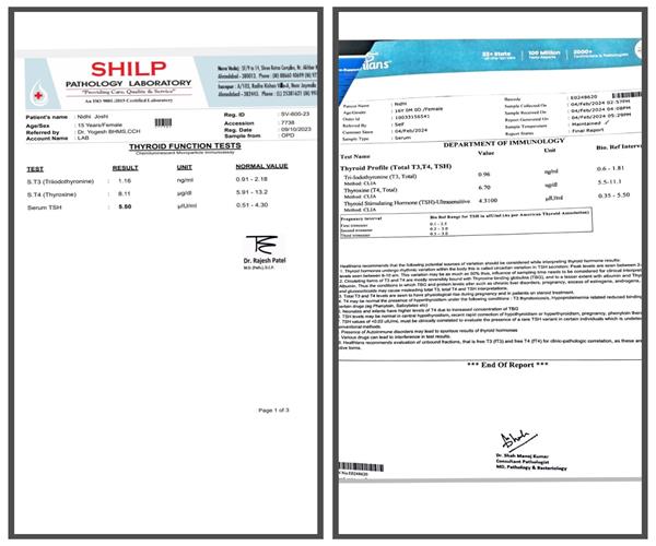 Case of thyroid Shreeda Homeopathy Clinic Vaishnodevi Ahmedabad Gujarat india